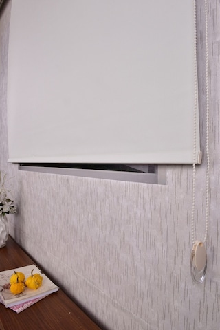 Krem Karartma Düz Etek Dilimsiz Krem Blackout Zebra Stor Güneşlik Perde 200 X 200