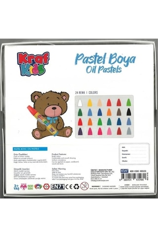 Kraf Kıds Kk520 Oıl Pastels- Pastal Boya Seti 24'lü Karton Kutu Çok Renkli