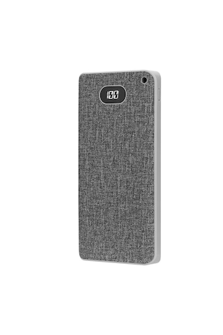S-link Ip-g10rw 10000mah Kablosuz Usb+type-c+micro Gri Lcd Ekranlı Taşınabilir Pil Şarj Cihazı Açık Gri