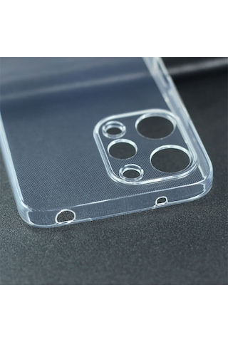 Xiaomi Redmi 12 Kılıf Şeffaf İnce Ve Esnek Süper Silikon Kılıf