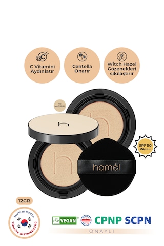 Zero Fit Cushion Kore Fondöten Spf50+ Pa+++ Refill X2 12g Natura