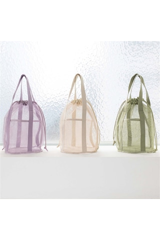 Mufunye Mavi Renkli Çok Fonksiyonlu, Hafif Ve Katlanabilir Seyahat Depolama Çantası - Polyamid Malzeme, Çift Kollü, Çekmeceli Kapatma MAvi