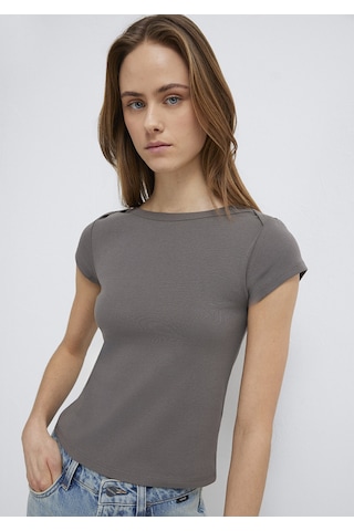 Mavi - Gri Basic Tişört 1613807-70095 Gri