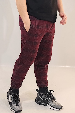 Wingetstar Ekose Manşetli Erkek Eşofman Altı Bordo