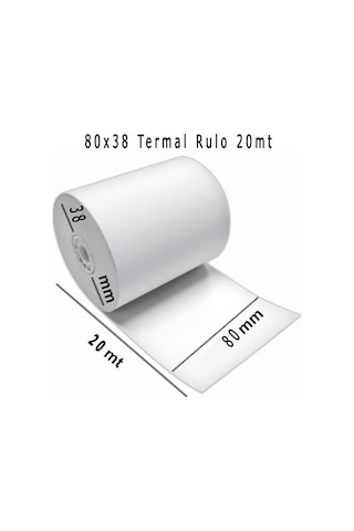 80MM X 20M Termal Adisyon Rulosu 10'Lu Paket