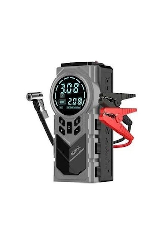 Auhma A7722 4'ü 1 Arada Akü Takviyeli Şarjlı Hava Pompası Powerbank & Dijital Fener