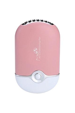 Mini Usb Fan Dahili Lityum Pil Şartlandırma Şarj Edilebilir Jgffhc Pembe