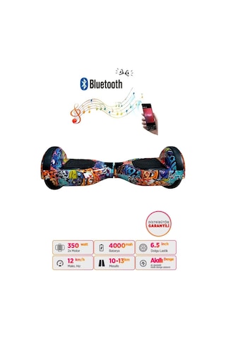 Citymate Hoverboard 6.5 inch Elektrikli Kaykay Scooter Bluetooth Hoparlörlü D11