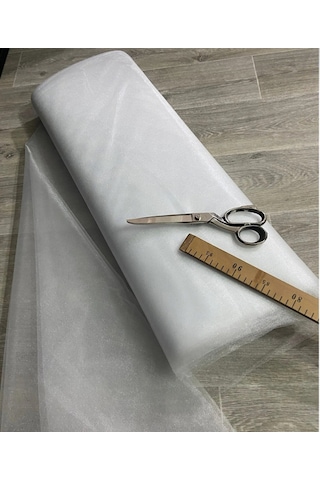 Kristal Tül, Kına Bohça Ve Tepsi Süsleme Tülü, Kapı Tütü Tülü Beyaz Boy 5 Metre 1,5 Metre Karbeyaz
