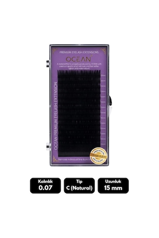 Ocean 0.07c Natural Kıvrım 13 Mm Soft Eyelash Doğal İpek Kirpik 16'lı 27060544