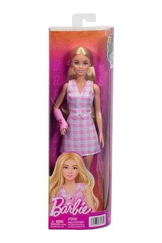 Büyüleyici Parti Bebekleri Fashionistas Pembe Kareli Elbise Jjn56 000 Açık Krem