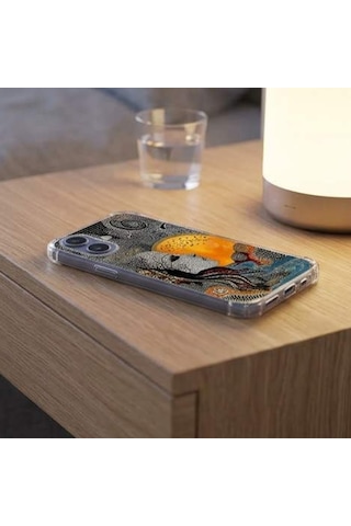 Printify Xiaomi Mi15 İle Uyumlu Simya Serisi Mozaik Tanrıça Tasarımlı Uv Baskılı Köşe Korumalı Antişok Kılıf Şeffaf