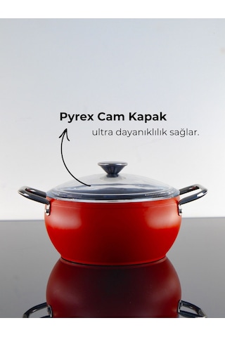 Pro Plus Parça Tencere Seti - Kırmızı