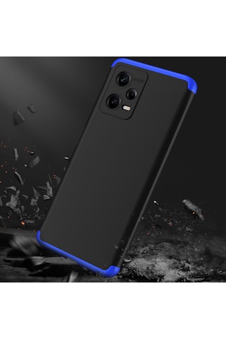 Xiaomi Redmi Note 12 5g Kılıf Zore Ays Kapak Siyah-Kırmızı