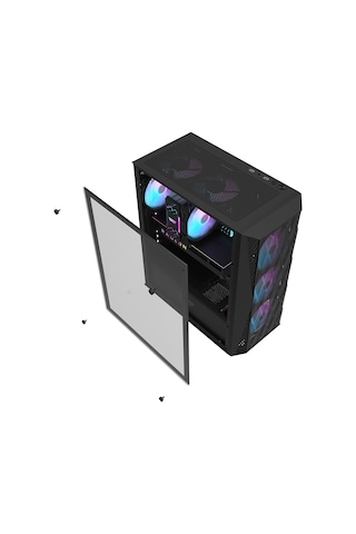 Aıgo Darkflash Dk352 650w 80+ Usb3.0 4x12cm Fan Temperlı Cam Sıyah E-atx Oyuncu Kasası