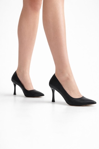 Tual Shoes Kadın Mat Siyah Stiletto Siyah Mat