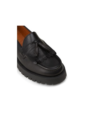 Deery Kadın Hakiki Süet Siyah Loafer Ayakkabı - 02033zsyhc02
