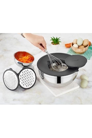 Noble Life 4 Parça Rendeli Karıştırma Ve Saklama Kabı Çok Renkli