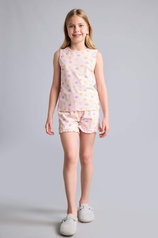 Defacto Regular Fıt Elastik Bel 2li Kalpli Açık Pembe Pijama Takımı Kız Çocuk I0406a826hspn638 Pembe-pn638