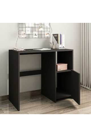 Kuzey Tek Kapaklı Çalışma Masası Minimal Tasarım Antrasit