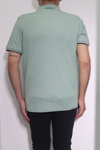 Santa Dmctekstil Erkek Desenli Spor Kesim Rahat Kalıp Cepsiz Polo Yaka T-shirt Yeşil