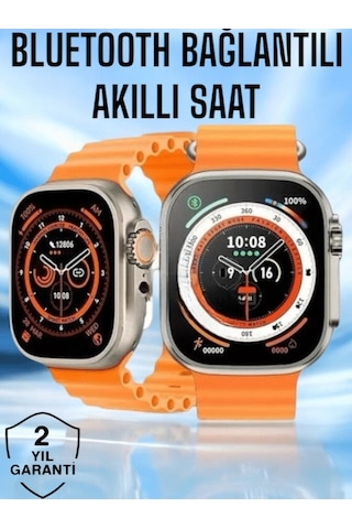 Akıllı Saat Aksesuarları Yeni Nesil Ultra Akıllı Saat Titreşimli, Uyku & Sağlık Takibi, Çift Kordon