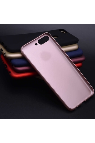 Huawei Y6 2018 Kılıf Zore Premier Silikon Kapak Rose Gold