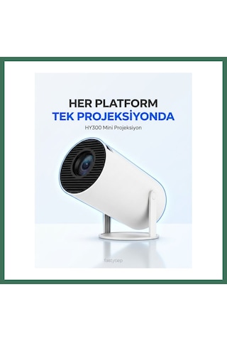 En-cag Hy300 Mini Projeksiyon 4k Destekli Android Wifi Bluetooth Bss