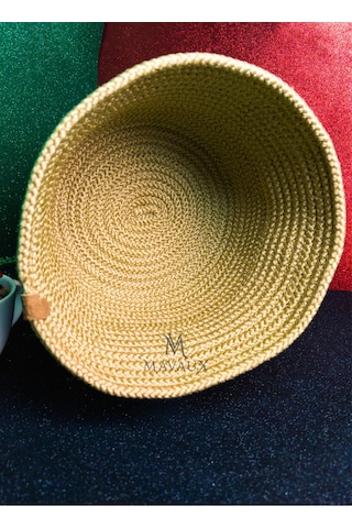 Çok Amaçlı, 25cm - 20 Cm -23 Cm Jüt, Sepet, Hasır, Dokuma Sepet, Düzenleyici Sarı