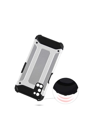 Noktaks - Oppo Uyumlu Oppo A52 - Kılıf Çift Katman Zırh Tank Crash Military Kapak - Gold T14461 Gold