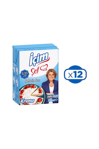 İçim Krema 200 Gr %35 Yağlı X 12 Adet