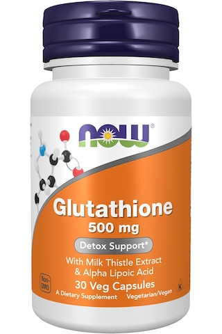Now Foods Glutathione 500 Mg With Milk Thistle Extract & Alpha Lipoic Acid Detox Free Radical Neutralizer 30 Veg Caps