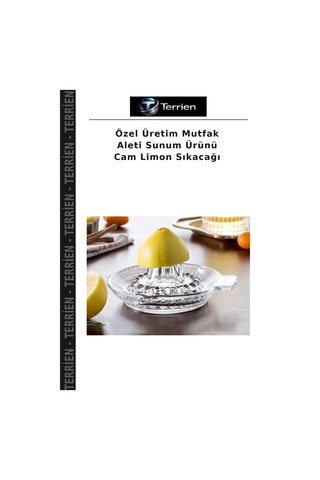 Özel Üretim Mutfak Aleti Sunum Ürünü Cam Limon Sıkacağı Çok Renkli