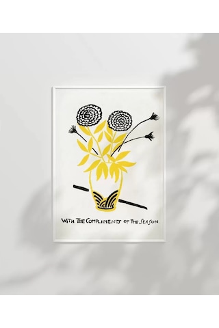 Çerçevesiz Poster Vazoda Çiçek
