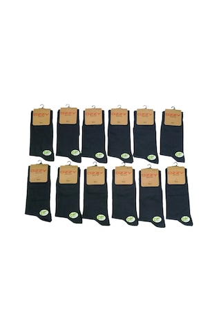 Ozzy Socks 12'Li Bambu Dikişsiz Erkek Soket Çorap-Std Lacivert