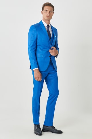 AC&Co / Altınyıldız Classics Ekstra Slim Fit Mono Yaka Pick Desenli Yelekli Takım Elbise 4A3122200009SKS Saks