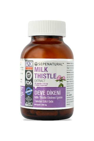 Sepe Natural Milk Thistle Devedikeni Ekstresi Full Potency 90 Kapsül x 930 MG