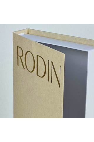 Bak Gel Al Premium Bez Kaplama Kitap Şeklinde Dekoratif Saklama Kutusu - Rodin