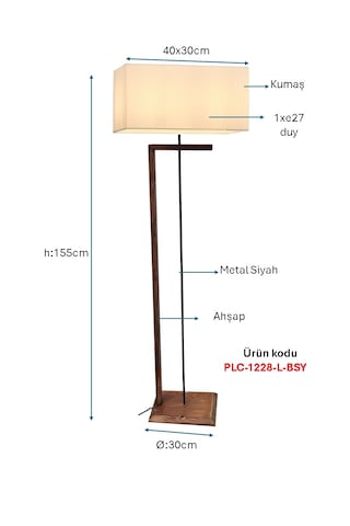 Siyah Boyalı Lambader Plc-1228-l-bsy