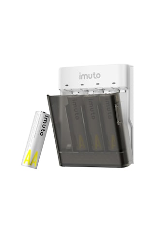 Ayrex Imuto 3600mwh Aa Şarj Edilebilir Pil + Power Case Şarj Kiti 4'lü Paket
