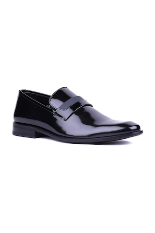 Shoetyle - Hakiki Rugan Deri Siyah Renk Klasik Erkek Ayakkabı - 900-2602-1487