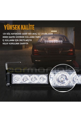 Off Road Lambası Cree 90cm Turuncu 32 Led 160w Kumandalı Çakar İkaz Lamba