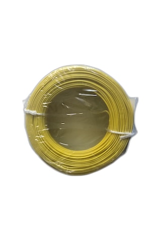 Tek Damarlı Kalaylı Tam Bakır Zil Teli Montaj Teli 0.50 Mm 100 Metre Sarı Zil Kablosu