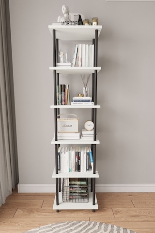 Çevir Kur 45 Cm Beyaz Kitaplık Beyaz