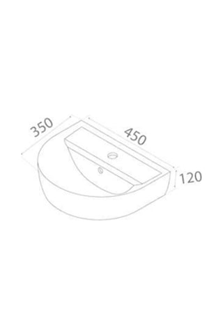 Turkuaz Seramik Bella Banyo Lavabo 35 x 45 CM