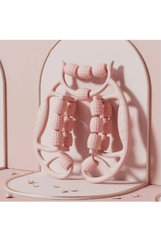 Fortunelane 24 Tekerlekli 360 Derece Döner Kas Gelişici, Bacak Ve Kalça Masaj Aleti, Esnek Ayarlı, Sporcular Ve Fitness Severler Pembe