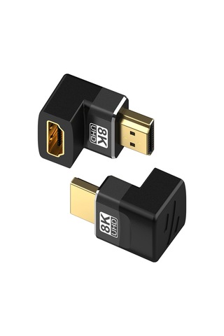 Kablosuz Erkek-dişi Dik Açı Adaptörü 8k Hdmı Uyumlu Dönüştürücü 90