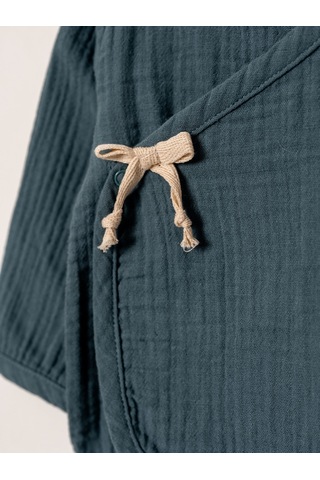 Müslin Kruvaze Takım Şık Ve Rahat Tasarım 1-12 Ay Kd53219 Petrol