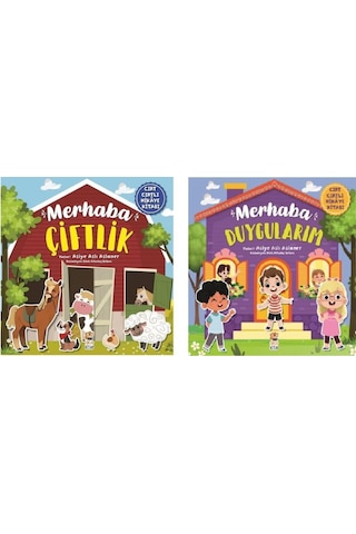 Merhaba Duygularım Ve Merhaba Çiftlik Cırt Cırtlı Hikaye Kitabı Seti - Asiye Aslı Aslaner -Sincap Kitap