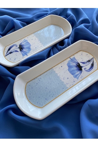 Venüs Home Gelincik Model 2 Adet Oval Kahvaltı Tabağı